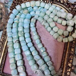 Blue Peruvian Opal Bead Strands